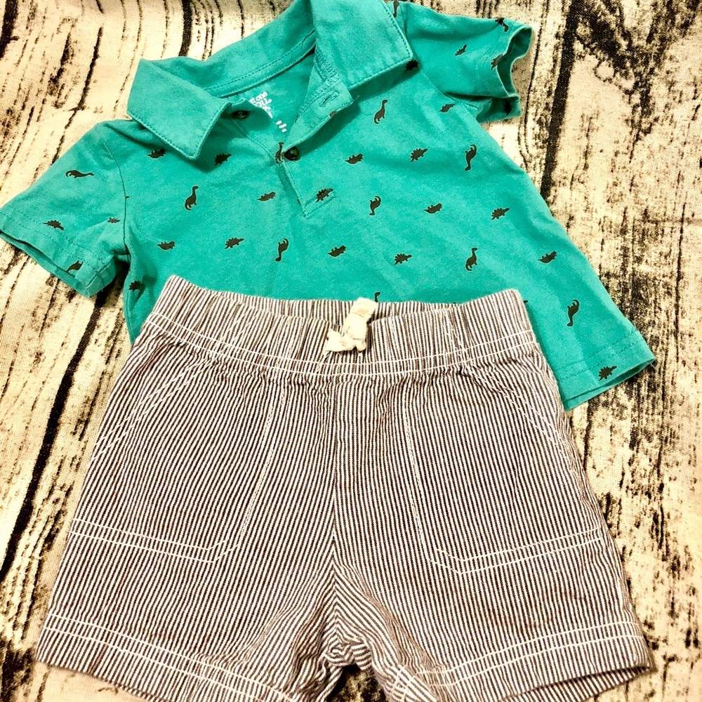 Collared shirt and matching shorts